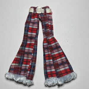 Vtg Bratz Wintertime Wonderland Jade Red Blue Plaid Doll Pant Fuzzy Trim